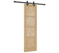 Sliding door Natural 86 x 211 cm Solid pine wood Modern space-saving interior UK
