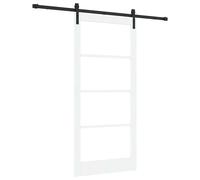 vidaXL Sliding Door ORKDAL White and Black 93 x 202 cm
