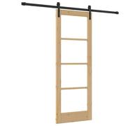 vidaXL Sliding Door ORKDAL White and Black 93 x 202 cm
