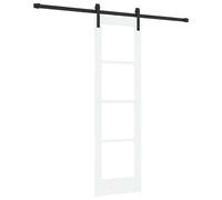 vidaXL Sliding Door ORKDAL White and Black 93 x 202 cm