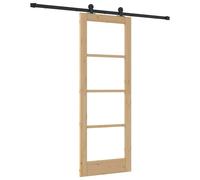 Sliding Door ORKDAL Solid Pine Wood and Glass Modern Interior Partition vidaXL