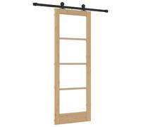 Sliding Door ORKDAL Solid Pine Wood and Glass Room Divider Interior vidaXL