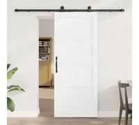 Sliding door panel White 83x202 cm Solid Pine Wood Space-Saving QuietSlidingTop