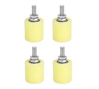 Sliding Door Pulley, 4pcs Nylon Push-Pull Positioning Wheel, Adjustable Gate Guide Roller with Steel Bearings for Quiet Smooth Operation in Home Garden Hardware(50x50)