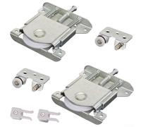 Sliding Door Pulley 78x84mm Damping Buffer Iron Nylon | Damping buffer design, 78x84mm size, iron and nylon build, 20kg load capacity, smooth silent glide