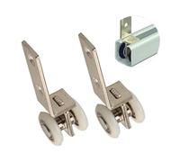 Sliding Door Pulley, Heavy Duty Metal Track Roller with Plastic Wheels for Smooth Quiet Motion, Compatible with Cabinet Wooden Doors