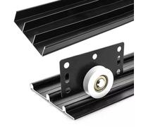 Sliding Door Rail Kit for Cabinets & Doors, Concealed Top & Bottom Track Hardware, Smooth Installation, Ideal for Home & Office, Durable & Stylish Solution