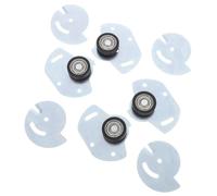 Sliding Door Roller Assembly with 23mm Ball Bearing Metal Wheels | Quiet Smooth Motion, Sagging Control, Quick Swap Fit for Closet and Patio Doors, Silver Finish