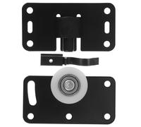 Sliding Door Roller Wheels for Cabinet and Wardrobe DIY Maintenance | Black Finish, Quiet Rolling Ball Bearing Design, Aluminum Alloy, Replacement for Old or Broken Pulley