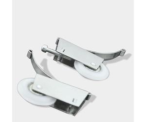 Sliding Door Roller Wheels Set for Wardrobes, Glass & Washroom Doors - Iron Upper and Lower Pulley Fittings, 80kg Load Capacity