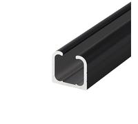 Sliding Door Roller Wooden Door Hanging Wheel Silent Guide Rail Pulley Plug-in Bathroom Kitchen Sliding Top Track for Wardrobe(Black,4m)