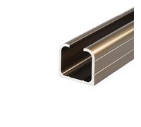 Sliding Door Roller Wooden Door Hanging Wheel Silent Guide Rail Pulley Plug-in Bathroom Kitchen Sliding Top Track for Wardrobe(Champagne,4m)