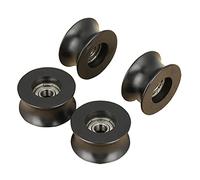 Sliding Door Rollers,Pulley Roller,Timing Belt, 4 Pcs U Type U-Groove Guide Wheel Poleas para Cuerdas