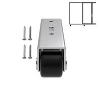 Sliding Door Rollers Replacement Wheels For Sliding Rail | Low Profile Fixed Casters for Wardrobe, Furniture, Home, Shower, Bedroom, Dorm, Garage, Apartment