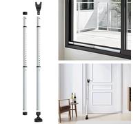 Sliding Door Secruity Bar - Door Stoppers,2 Interchangeable Head,17-46” Length Adjustable Child Safety Lock for Windows and Patio Sliding Glass Doors from Inside,Home Apartment Security Tool, 2Pcs