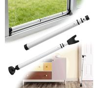Sliding Door Secruity Bar - Door Stoppers,2 Interchangeable Head,17-46” Length Adjustable Child Safety Lock for Windows and Patio Sliding Glass Doors from Inside,Home Apartment Security Tool