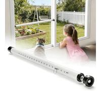 Sliding Door Security Bar, Adjustable Window Locks 18''-50'', Burglary Protection for Door Jammer Bar, Door Lock Stick Bar with Anti-Slip, Patio Door Lock Bar for Home, Apartment, Travel, White