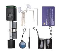 Sliding Door Smart Lock Smart Mortise Lock Fingerprint Biometric Recognition RFID Key Card for Homes and Hotels Keyless Cylinder Compatible with 60mm Doors Only
