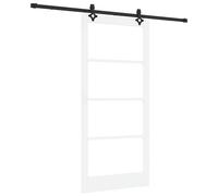 Sliding Door Solid Pine Wood and Glass Interior Space Saver Modern Chic vidaXL