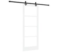 Sliding Door Solid Pine Wood and Glass Interior Space Saver Modern Chic vidaXL