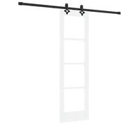 Sliding Door Solid Pine Wood and Glass Interior Space Saver Modern Chic vidaXL