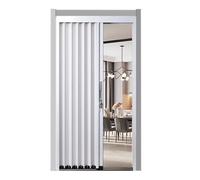 Sliding Door, Space Divider, Lockable Kitchen Folding Door, White Interior Door, Various Sizes 230-60cm (H 195cm, W 93cm), Modern Design, Easy Inllat