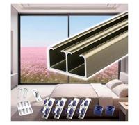 Sliding Door Track, Ceiling Mount Box Rail Hidden Barn Door Track Kit for 3/4-1 in Doors Brown(44in/112cm)