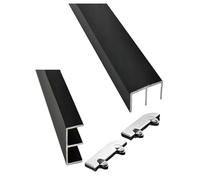 Sliding Door Track Kit - Heavy Duty Aluminum for Smooth Gliding in Cabinets and Showcases
