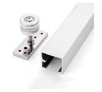 Sliding Door Track Rail, Folding Door Rollers Slide Rail System Top Hung 100kg Capacity Multiple Styles(Style2)
