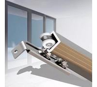 Sliding Door Track Rail, Sliding Door Hardware Track Kit with 8-Wheel Hangers 100kg for 30-50mm Door Multicolor 60-500cm(Black,500cm/196.8in)