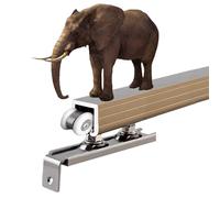 Sliding Door Track Rail, Sliding Pocket Door Track Rail Kit 8-Wheel for 1.2-2 Inch Doors Aluminum Multiple Sizes(100 in/254 cm)