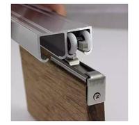 Sliding Door Track Rail, Soft Close Aluminum Pocket Door Track Set Fits 1.2-2 in Multicolor 24-120 in(Silver,36in/91.44cm)