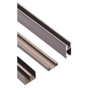 Sliding Door Track Set, Quiet Heavy-Duty Rollers Sliding Door Hardware Kit for 8mm Glass Cabinets Bookshelves - Smooth Gliding Track Wardrobes Closet Display Doors