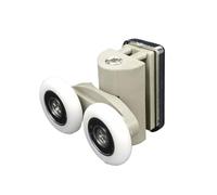 Sliding Door Wheels 4pcs Shower Door Runner Lower and Upper Rollers Diameter23mm,25mm,Bathroom Pulley,Glass Sliding Rail Wheel for Room(Upper Part-White,Diameter 25mm)
