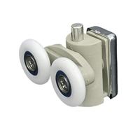 Sliding Door Wheels 4pcs Shower Door Runner Lower and Upper Rollers Diameter23mm,25mm,Bathroom Pulley,Glass Sliding Rail Wheel for Room(Lower Part-White,Diameter 23mm)