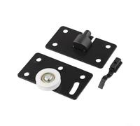 Sliding Door Wheels Rollers Pulleys Runners, Black Nylon and Iron Hardware Set for Cupboard Wardrobe Cabinet Closet Furniture Repair for Wardrobe(L)