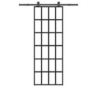 Sliding Door with Hardware Set 76x205 cm ESG Glass&Aluminium