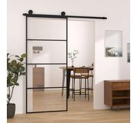 (3 horizontal bars, 90 x 205 cm) vidaXL Sliding Door with Hardware Set Multi Sizes 3 Horizontal Bars/4x2 Grids