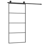 Vidaxl Sliding Door With Hardware Set 90X205 Cm Esg Glass&aluminium Sliding Doors