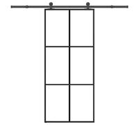 Sliding Door with Hardware Set Home Barn Door ESG Glass and Aluminium vidaXL