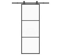 Sliding Door with Hardware Set Home Barn Door ESG Glass and Aluminium vidaXL