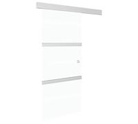Vidaxl Sliding Door Esg Glass And Aluminium 90X212 Cm Silver Glass Doors
