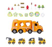 Sliding Engineering Car for Kids Develop Fine Motor Skill with Jointed Design Misting Play Vehicle Shape Learning Toy Play Vehicle Toy for Toddler