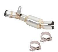 Sliding exhaust pipe Exhaust Motorcycle Muffler Pipe Tail Pipe Connecting Pipe Muffler Parts For Benelli For Leoncino 800 For Trail BJ800 muffler(Style 1 Stainless Steel)