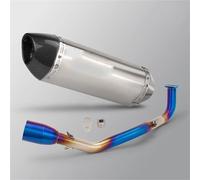 Sliding exhaust pipe Motorcycle Exhaust Modification Front Middle Connecting Rod Pipe Muffler Suitable For Y&amaha NMAX 155 NMAX155 2021-2024 muffler(Style 3)