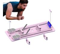 Sliding Fitness Board Trainer - Portable Fold Away Core Workout Machine, Multi Functional Training Device With Rollers And Grip Pads, Strength Balance Exercise Equipment For Home Studio