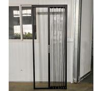 Sliding Folding Door with Clear Acrylic Panels and Aluminum Frame for Space-Saving Solutions in Closets, RVs, Patios, and Showers