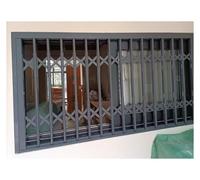 Sliding Folding Window Security Door Guard - Child & Pet Safety Barrier, Lockable Home Protection for Loft, Shed & More - Durable & Stylish Design