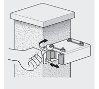 Sliding Gate Components: Track, Stop, Guide & Double Bearing Wheel (Large Guide Bracket)