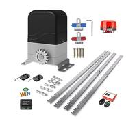 Sliding Gate Kit, Electric Sliding Door Opener Kit AC Motor Automatic Door Operator Kit with 4m Steel Frame Infrared Sensor Kit(with WiFi Control)